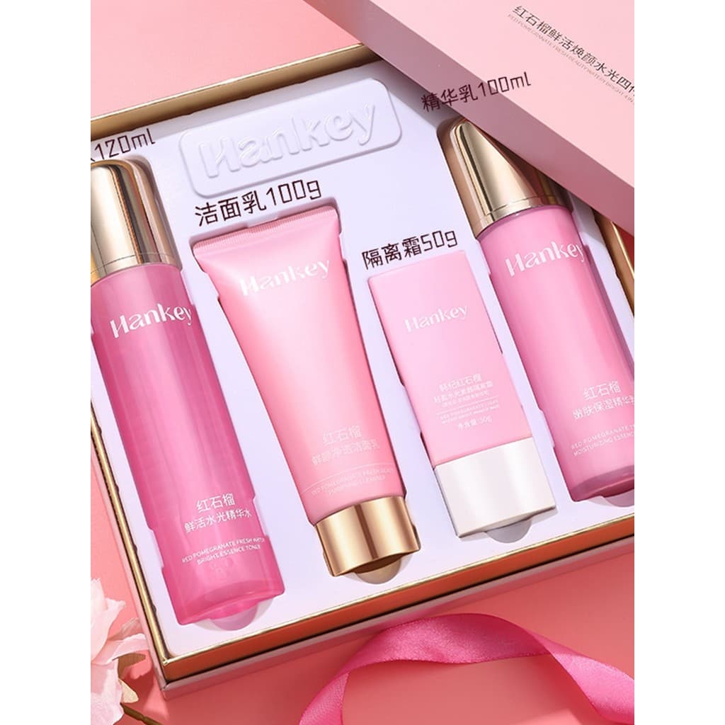 Han Ji Romã Vermelha Fresca Revitalizante Água Rejuvenescedora Luminosa Conjunto de Quatro Peças Conjunto de Produtos pa