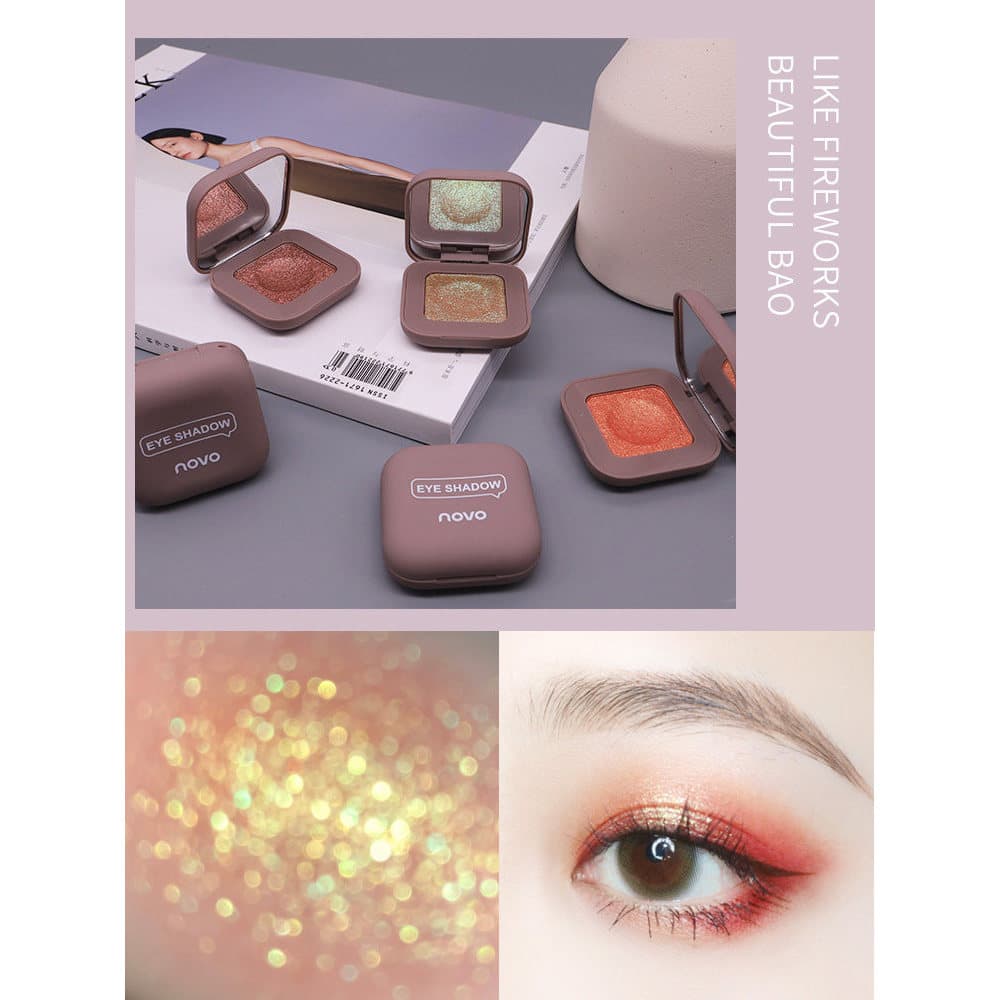 Influenciador Sombra Purê de Batata Glitter Contas Lantejoulas Foscas À Prova D 'Água Placa Pequena Portátil Não Mancha