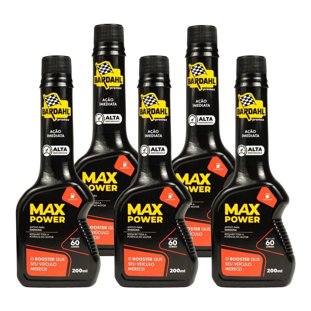 Aditivo Combustível Bardahl Max Power 200ml Kit 5 Un.