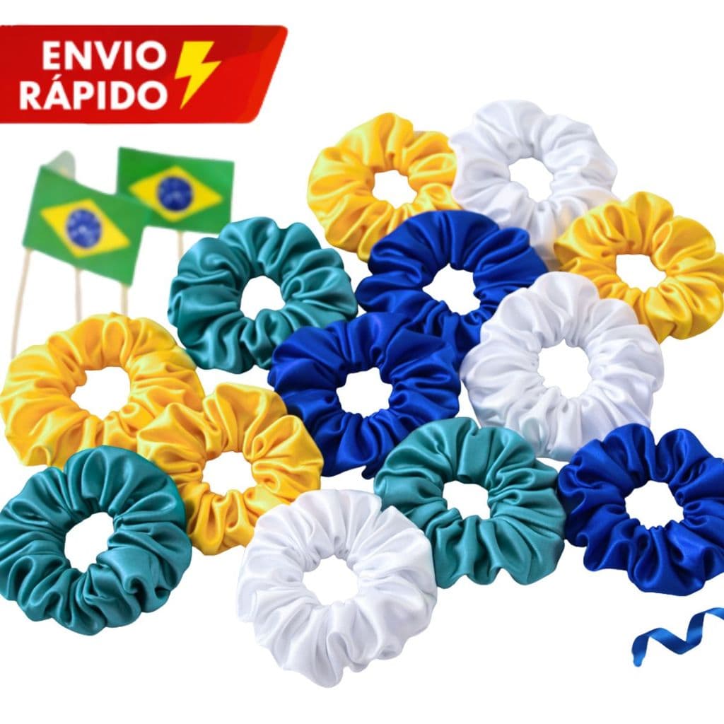 Kit Xuxinhas de Cabelo Elásticos Acessórios Brasil Xuxinha Scrunchies Envio Rápido