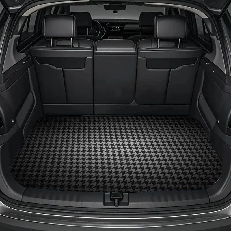 Tapete de porta-malas resistente, padrão Houndstooth Universal e moderno - adequado para a maioria dos carros, SUVs, cam
