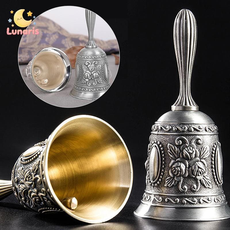 Lunaris Retro Metalen Tom Mão Sino Artesanato Briloft Decoratie Alarme Novo