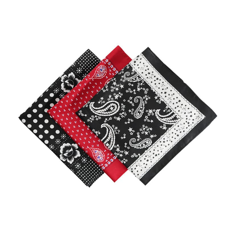 Lenço impresso grande lenço Hip Hop dança de rua poliéster ciclismo ao ar livre lenço quadrado bandana estilo rua M1VY