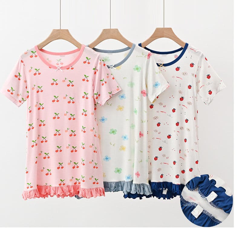 Especial apenas tamanho 90 macio fino crianças casa camisola meninas em torno do pescoço camisola vestido