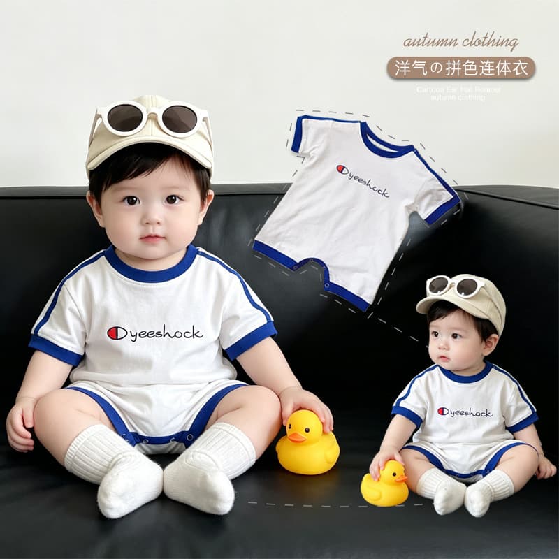 Meninos roupas de verão do bebê crianças bebê macacão de manga curta fino solto macacão esportes bebê macacão meninas na