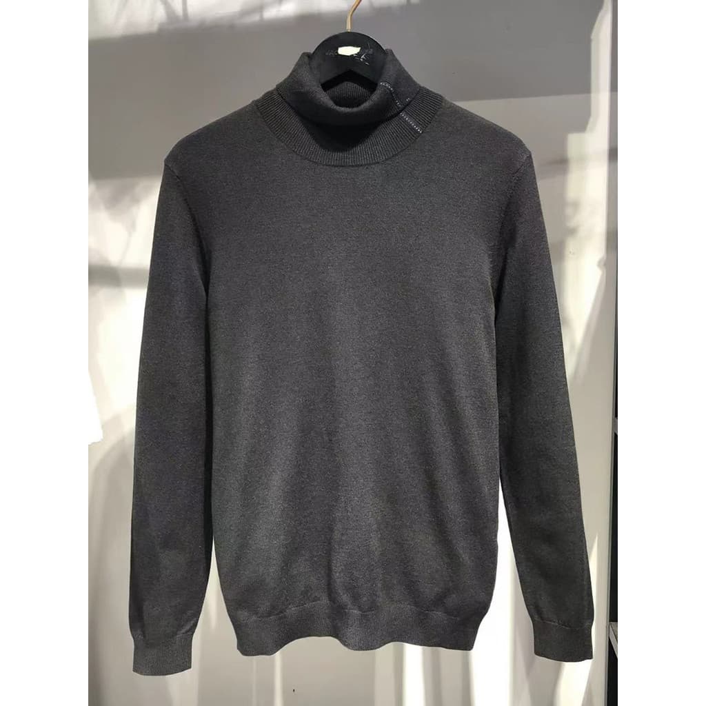 Marca Yushan JJ's gabinete remoção masculino outono inverno camisola de gola alta camisola de lã camisa de fundo masculi