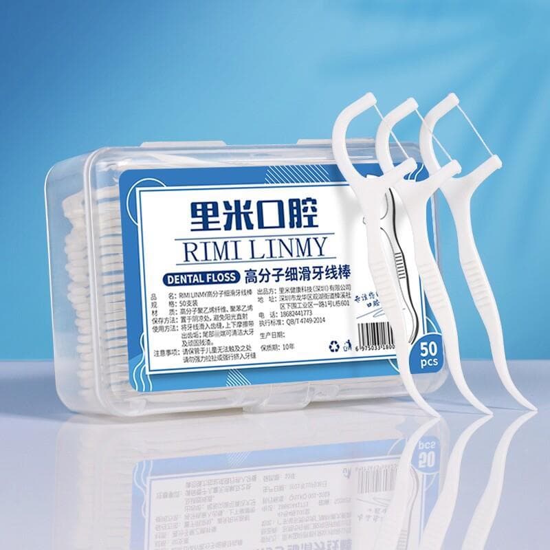 2026 novo estilo fio dental polímero fio dental vara palito descartável fio dental caixa dental