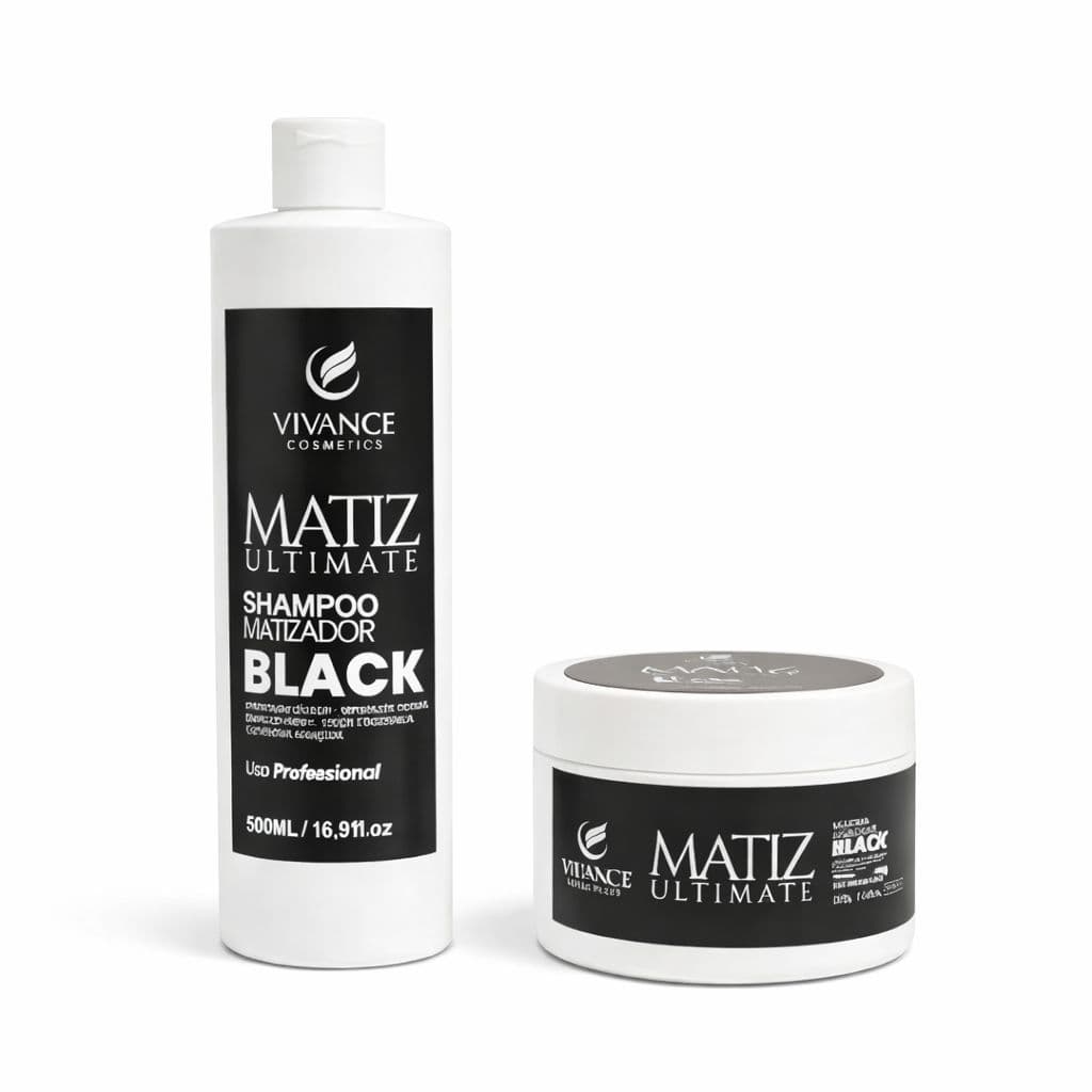 Kit Cabelos Black Shampoo Matizador Tonalizante 300ml + Máscara Matizadora Tonalizante 250g  - Vivance Cosmétics