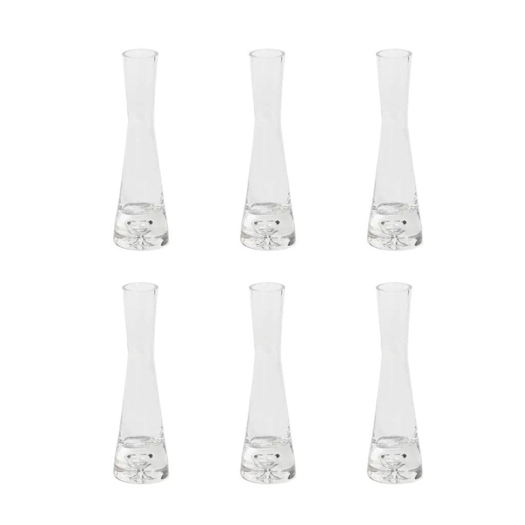 8 Vasos Solitários de Vidro de 15 cm