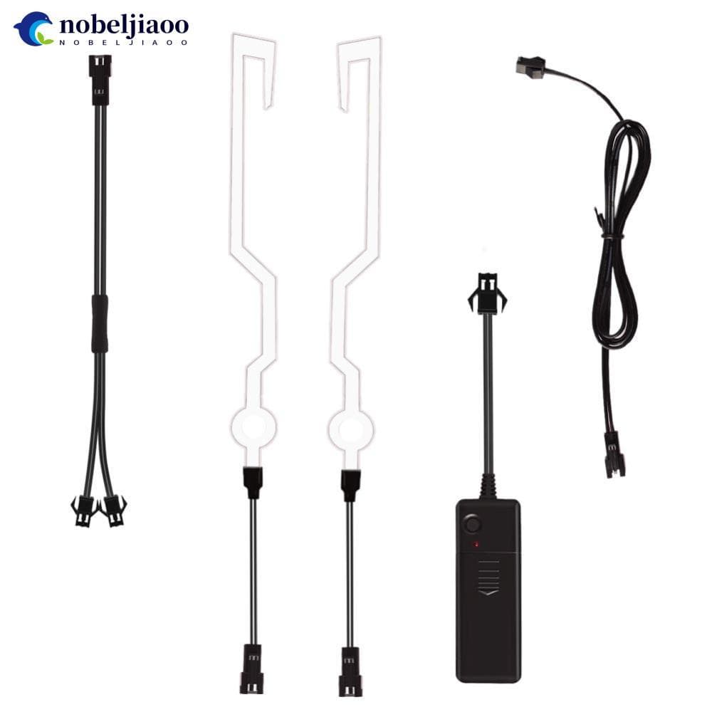 NOBELJIAOO Kit De Luz LED Para Capacete De Motocicleta , 2 Peças , Sinal De Equitação Noturna , Adesivo De Barra De List