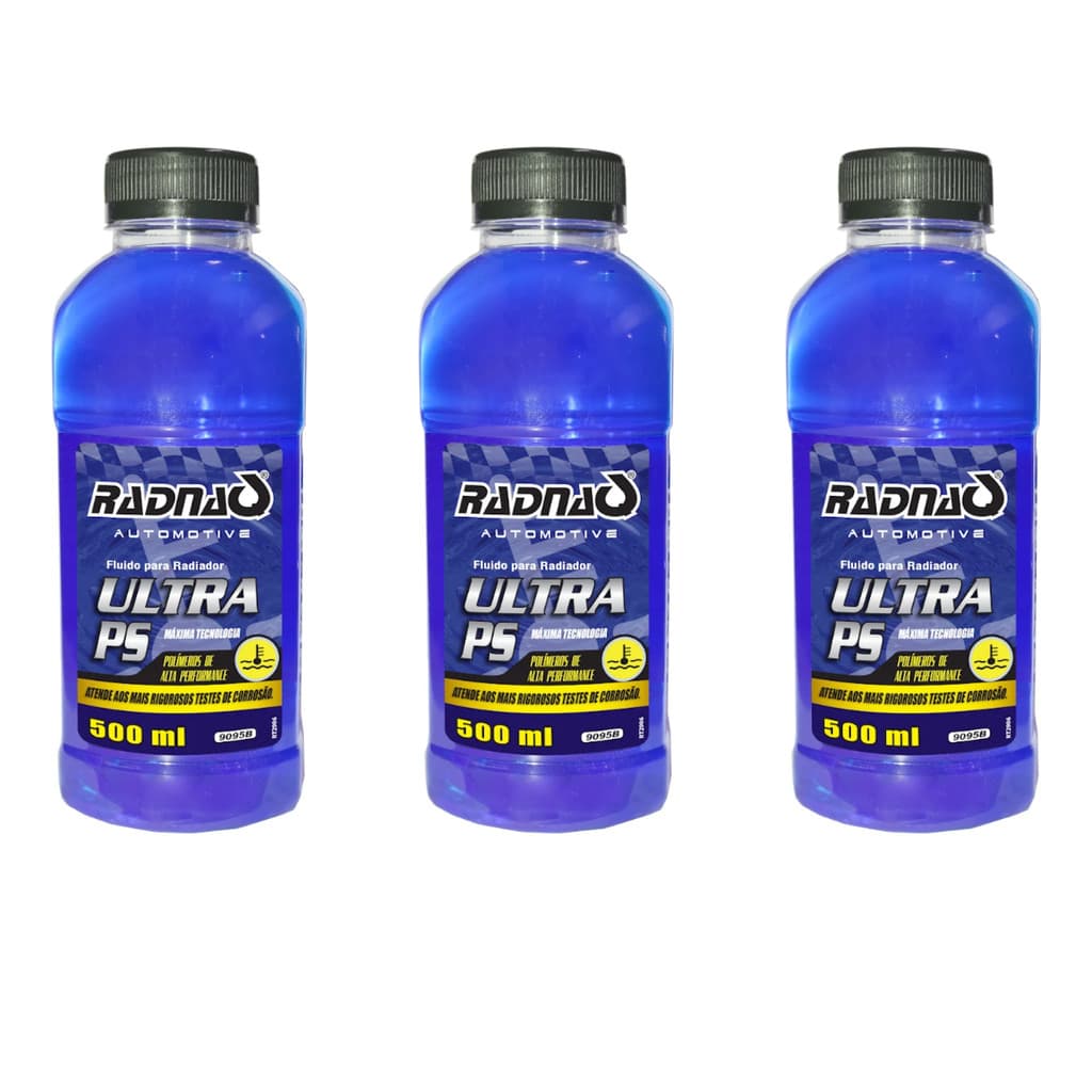 3Un Aditivo Fluido Para Radiador Ultra Ps Pronto Uso Azul Radnaq 500ml