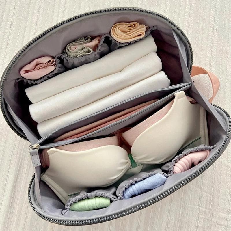 Saco de armazenamento de roupa interior portátil de viagem grande capacidade sutiã calcinha meias arrumado saco de viage