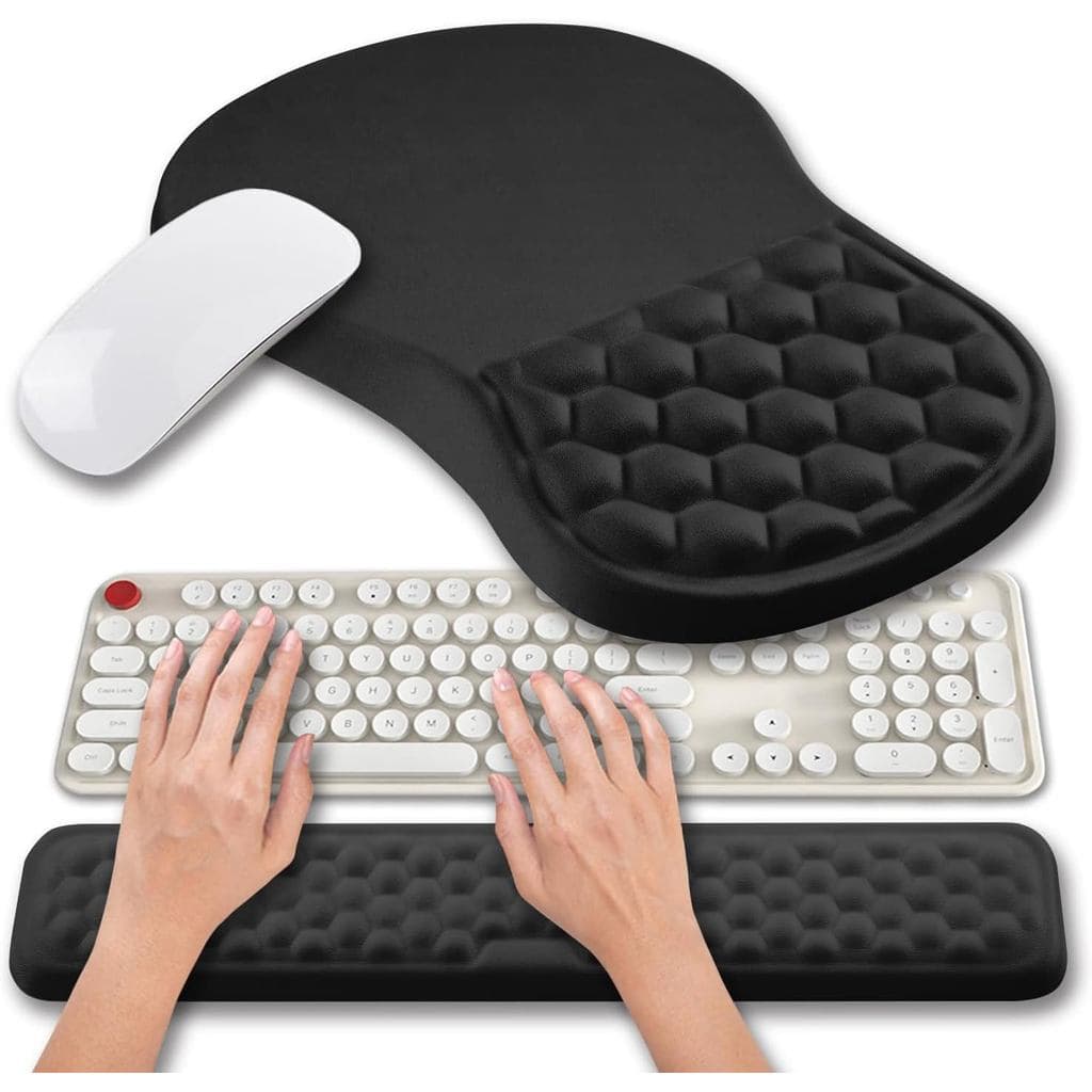 Hokafenle 2 em 1: Apoio Ergonômico para Pulso e Descanso de Pulso para Teclado de Computador, com Alívio da Dor do Túnel