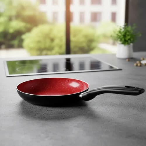 Frigideira Revest Ceram Max Chef Black Red 22cm Preto Com Vermelho
