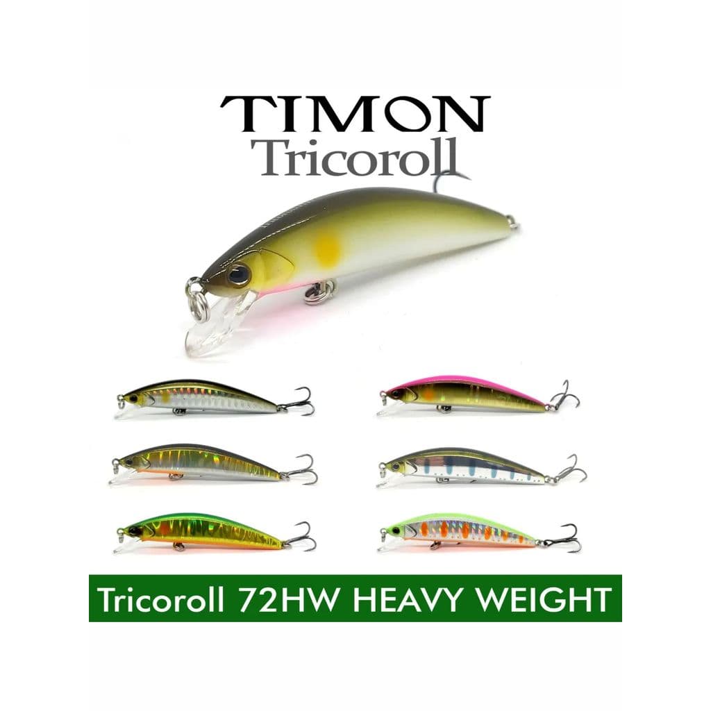 Japão Jackallxixixis Peixes Tropicais Tricoroll 72HW Afundado Nono Bico 7.2g