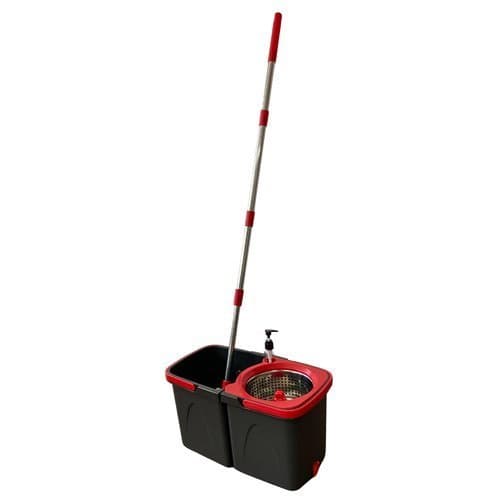 Mop Giratório 360 Graus Balde Duplo Centrífuga Aço Inox Prático Durável