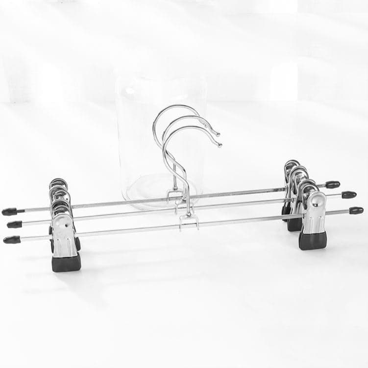 Rack de calças multifuncional retrátil clipe forte sem costura antiderrapante estilo dormitório doméstico calças clipe M