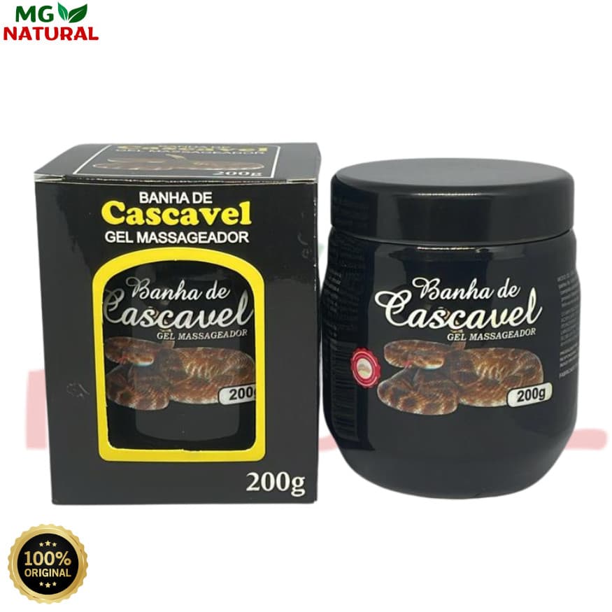 6 Unidades Banha de Cascavel Gel Massageador 200g | Fórmula com Extratos Naturais | Sensação de Conforto e Bem-Estar