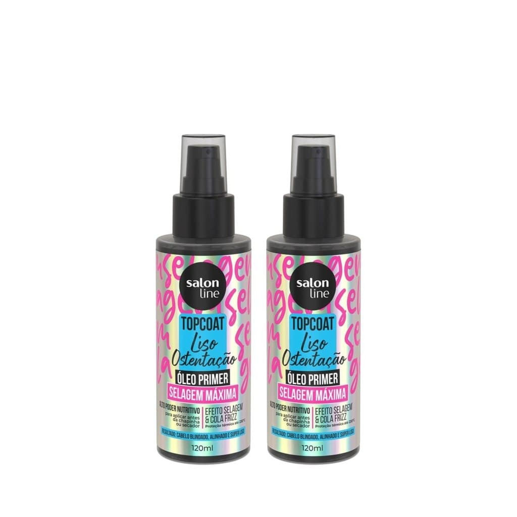Kit 2 Óleos Meu Liso Ostentação Top Coat 120ml