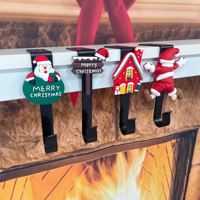 Gancho de natal venda quente decoração de natal meia gancho de Metal meia gancho de Halloween
