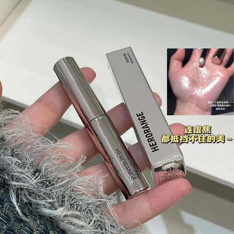 Pele luminosa de água clara e úmida!Coreano feminino geléia rima fino brilho iluminador Natural iluminar diamante Strobe