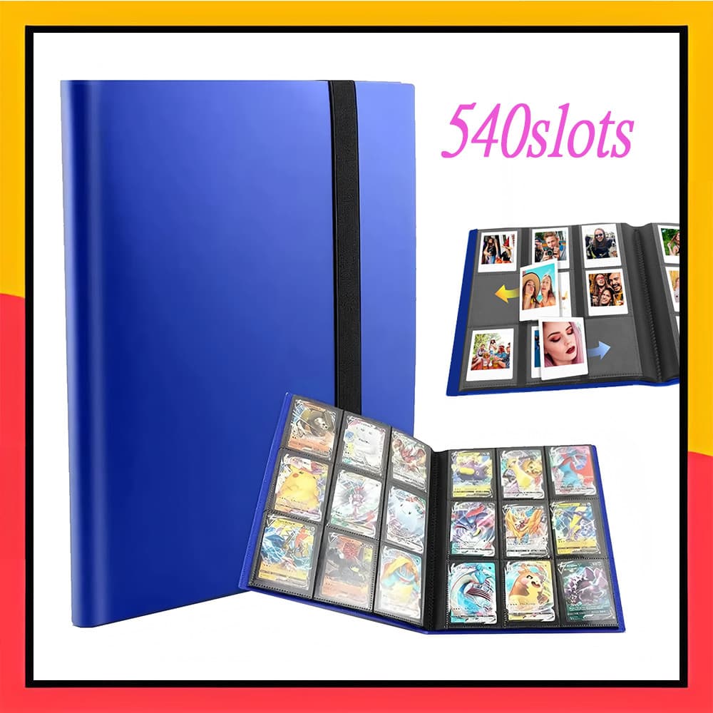 álbum de coleção de cartas de jogos e fotografias (540 espaços para cartas)