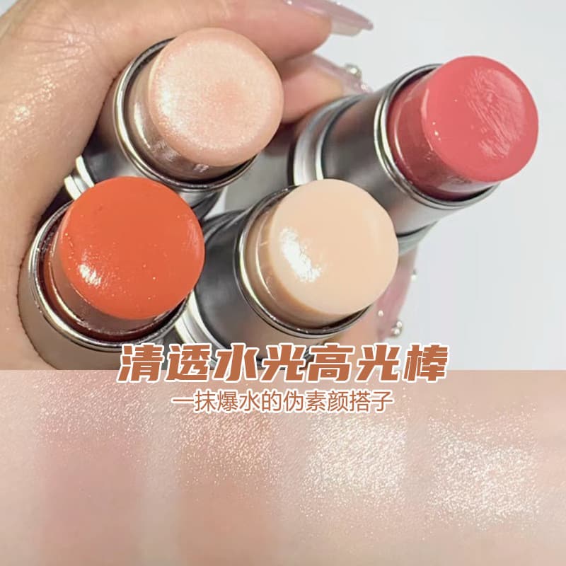 Cassille iluminador hidratante pele contorno vara hidratante feminino brilho Natural fino piscando sombra Pseudo-rosto B