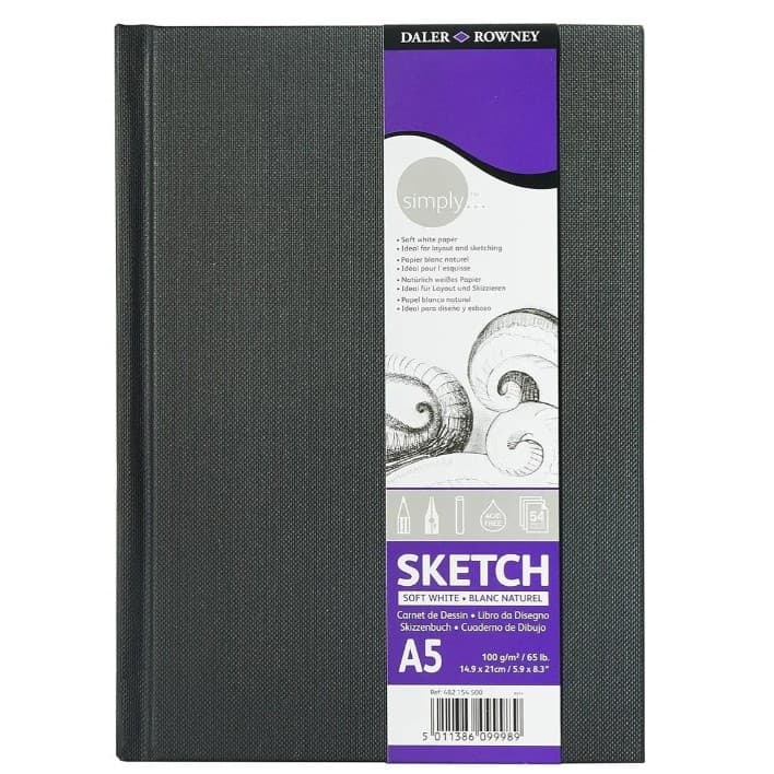 Bloco Sketchbook Daler rowney 54fls 100g A5 14,9x21cm papel