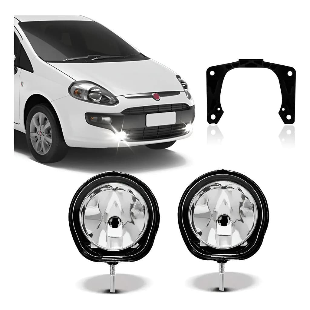 Par Farol De Milha Auxiliar Unitário Fiat Punto 2008 A 2017