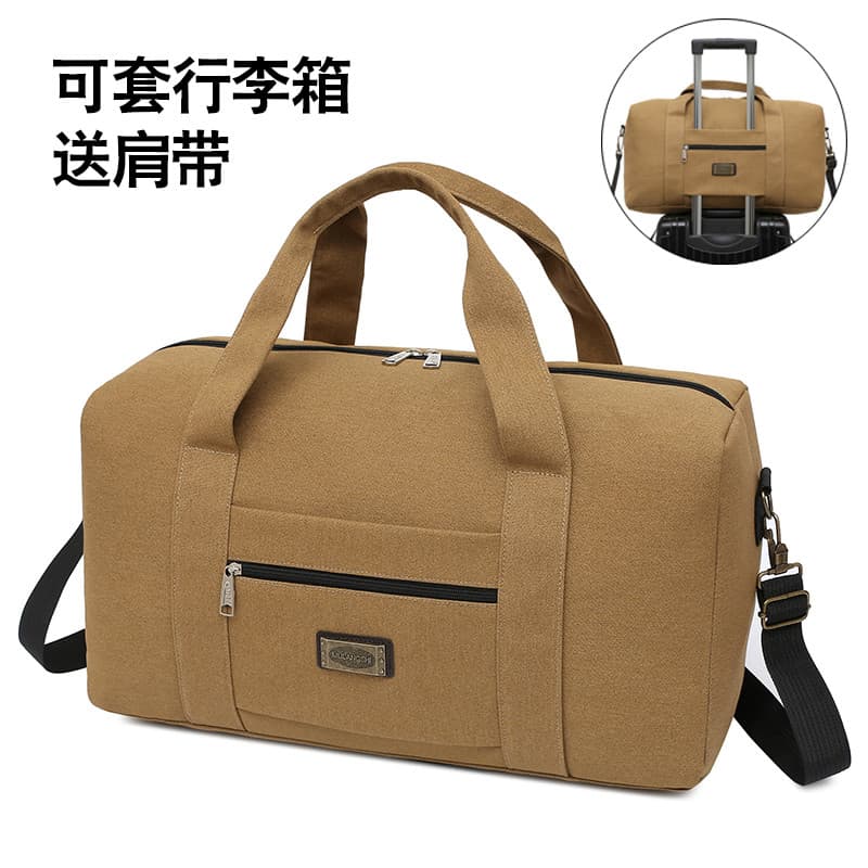 Bolsa de viagem de lona de grande capacidade, bolsa de bagagem de mão para homens e mulheres, bolsa de viagem de negócio