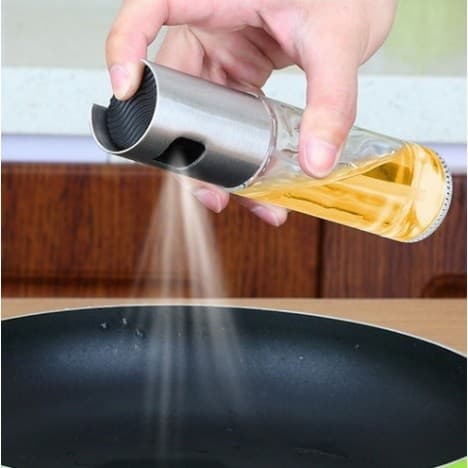 Mini Borrifador De Azeite Spray De Óleo Vidro E Plástico Reforçado Tipo Inox Lancheira
