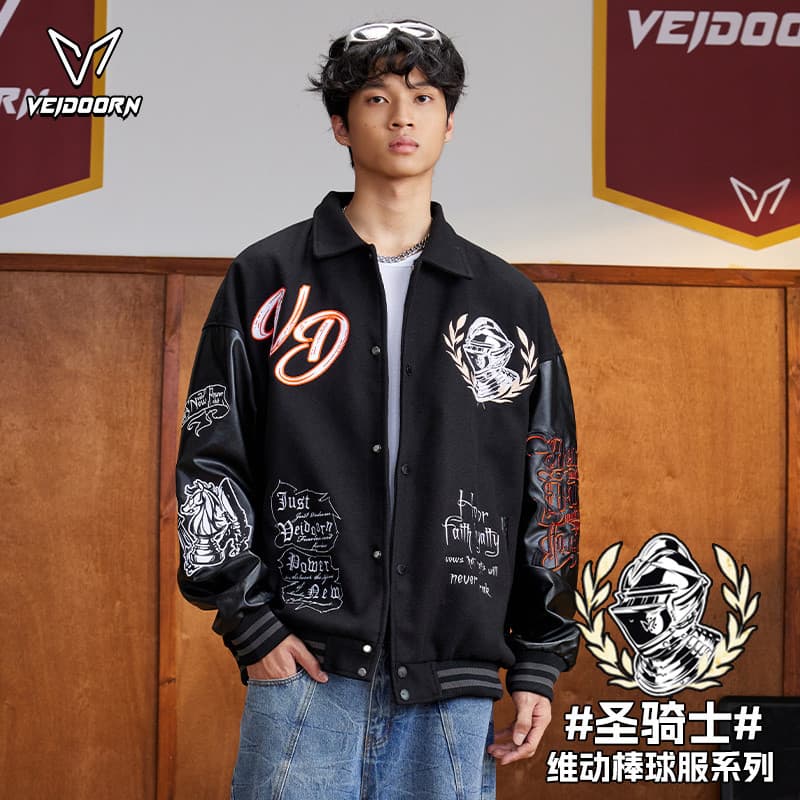 Victor Paladin Jaqueta Uniforme de Beisebol Americano Homens Mulheres Outono Casal Solto Esportes Ao Ar Livre Top Jaquet