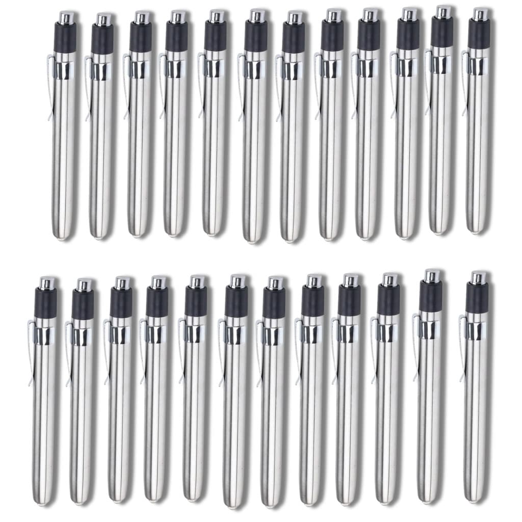 Kit com 24 Lanternas Canetas Médica De Bolso Luz Amarela Led Dentista
