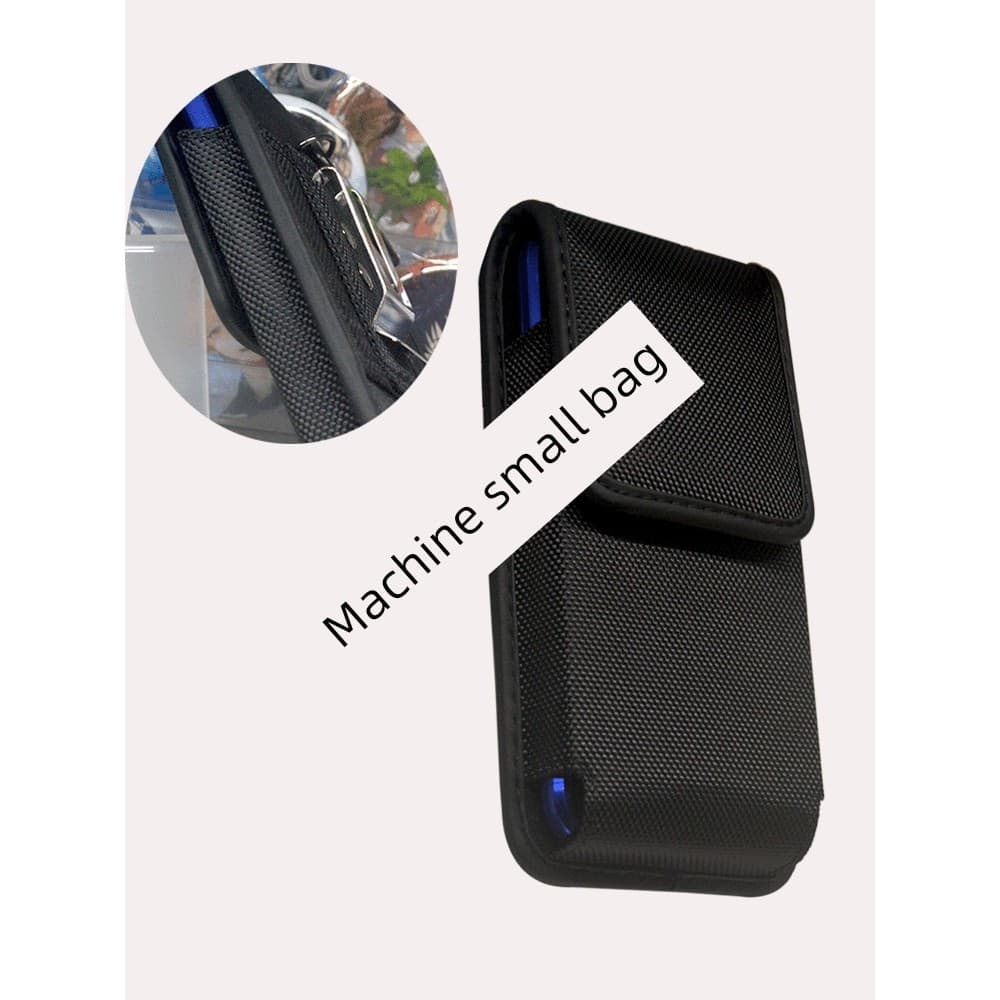 Pendurado cintura saco do telefone móvel pano de náilon usando cinto saco de cintura caso de couro Vertical masculino Hu