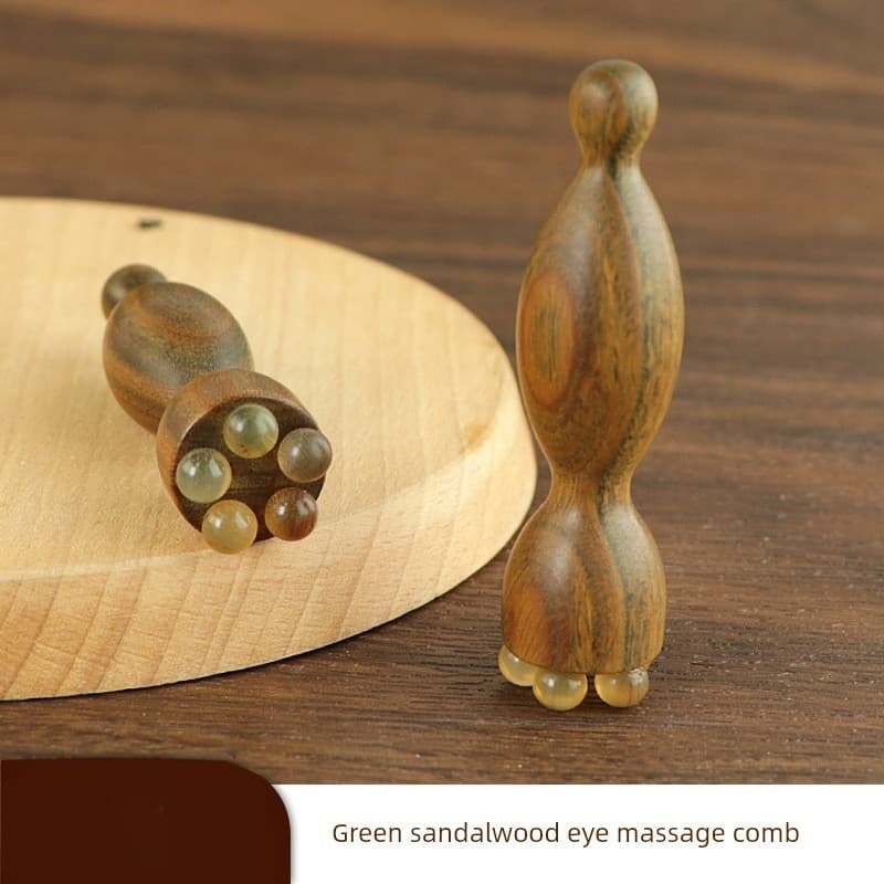 Pequeno lótus fofo olho massageador Facial cobre redondo grânulo massageador tendão vara ponto senhoras massagem ponto v