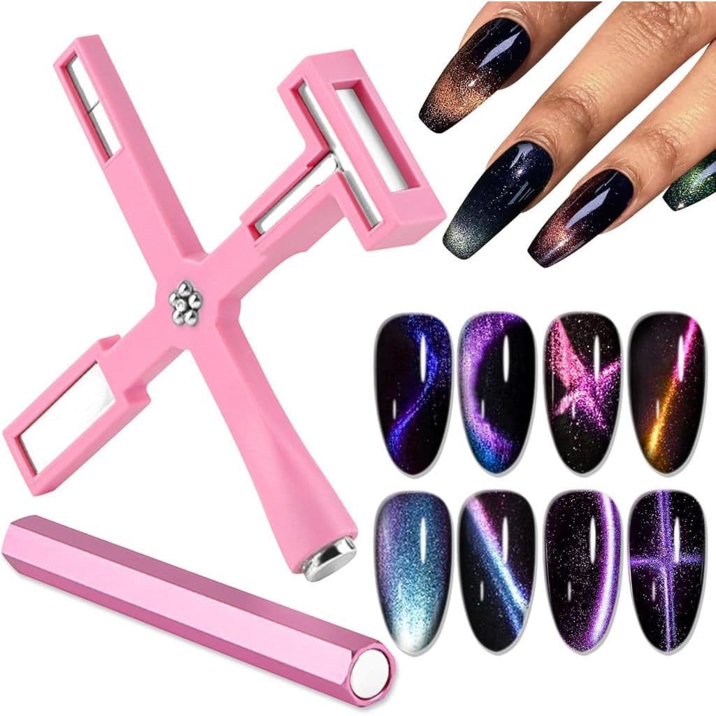 Bastão Ímã Magnético 5 Em 1 Para Unhas Gel Emalte Olho De Gato Esmalte Simples Desenhos 3D