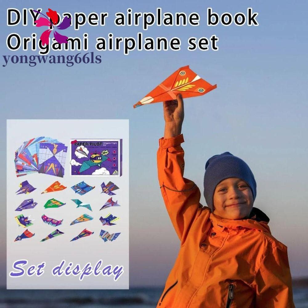 YONGWANG Origami De Avião Feito À Mão , Conjunto De Montessori Para Aprendizagem De Arte , Desenho Animado