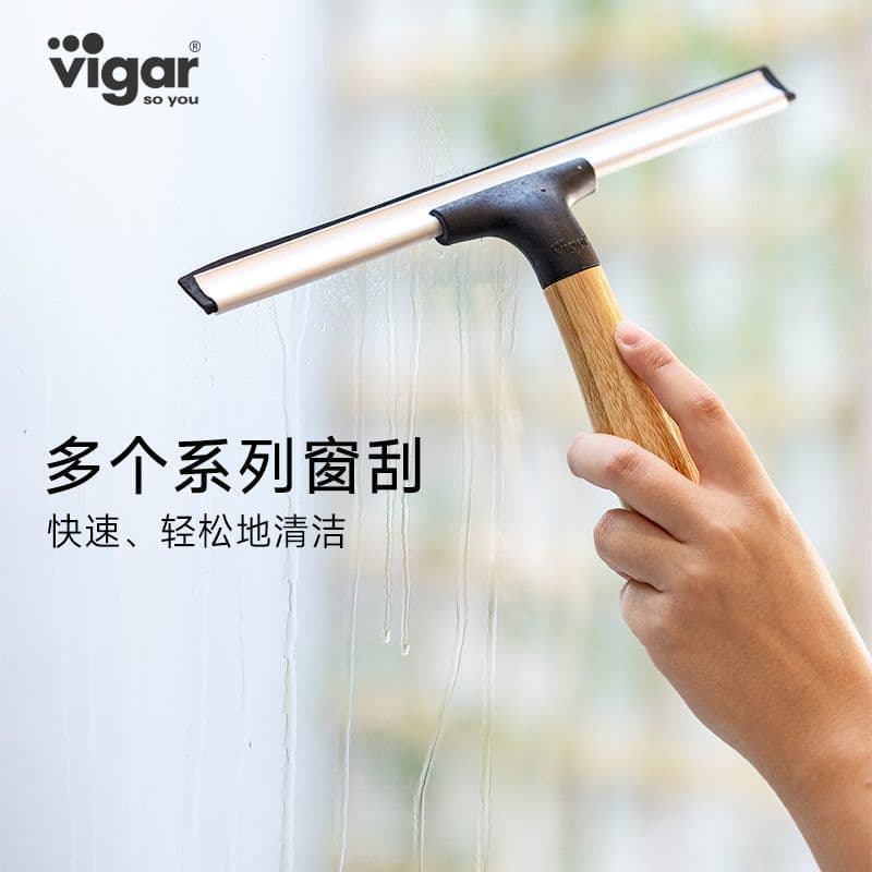 Tecnologia Zhijiang City Houjun Co., Ltd. VIGAR raspador de janela de aço inoxidável, limpador de vidro, espelho de limp