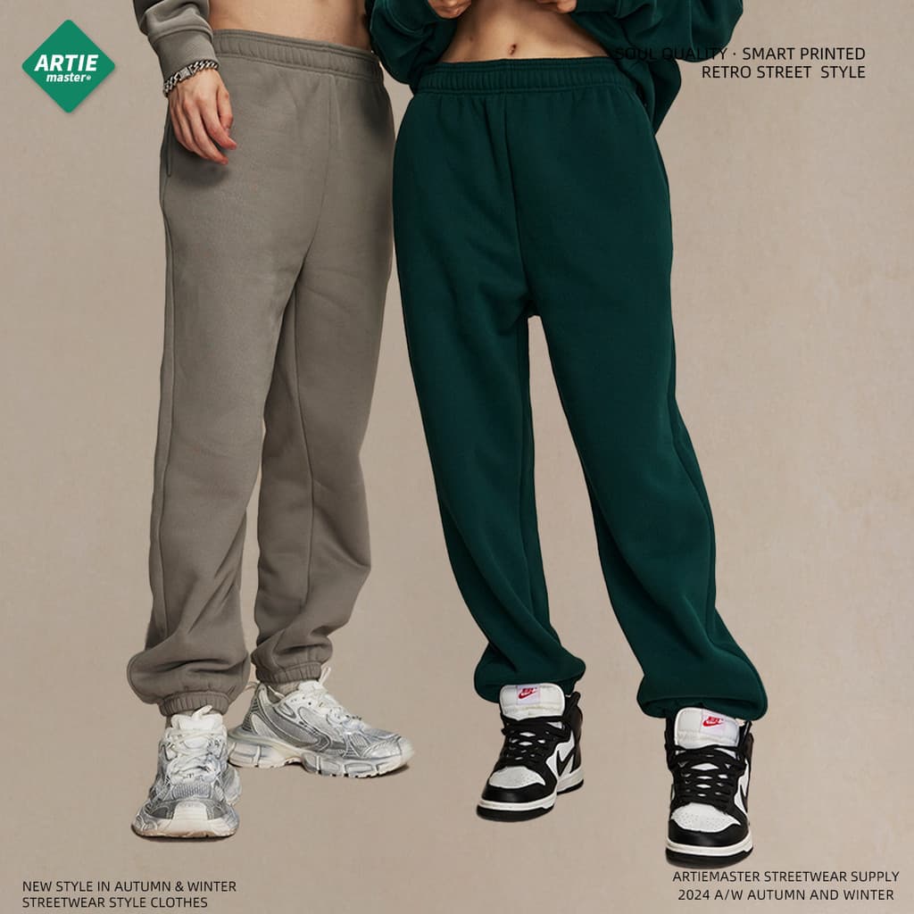 Inverno Polar velo g Plus velo engrossado calças masculinas casuais sem cordão solto Street Wear calças femininas mascul
