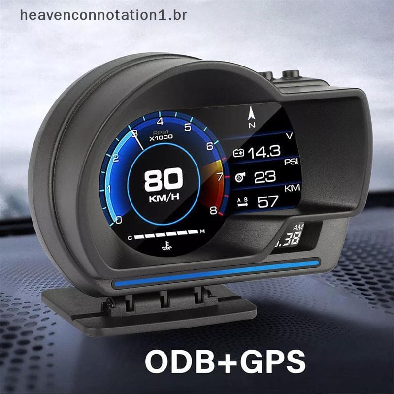 heav Universal OBD2 & GPS Medidor De Sistemas Duplos Velocímetro Head Up Display Muti-Função Temperatura Da Água Turbo A
