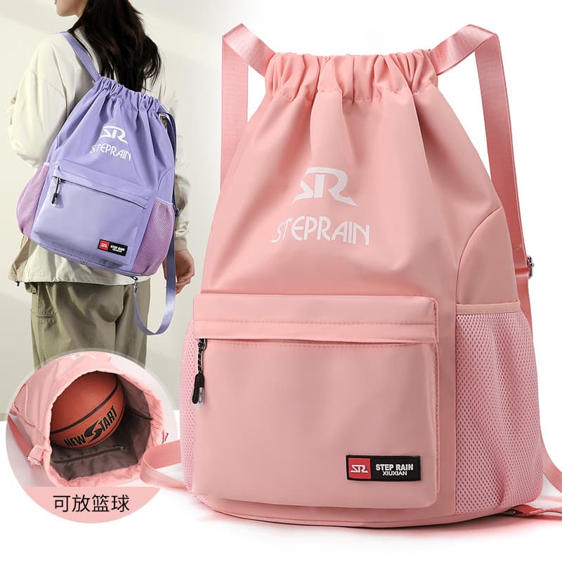 Mochila com cordão 2026 novo estilo esportes ao ar livre saco de ginásio masculino grande capacidade bolsa de viagem de