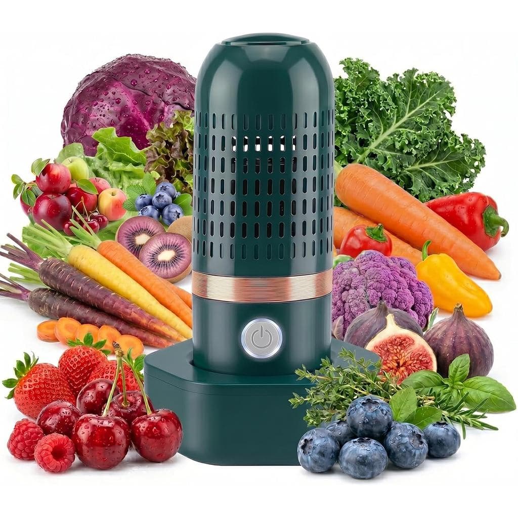 Purepod Produce Cleaner - Máquina Portátil para Lavar Frutas e Vegetais, Purificador de Alimentos com Íons OH para Limpe