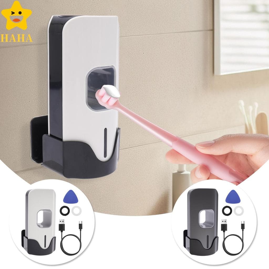 Dispensador Automático De Pasta De Dente , Espremedor Montado Na Parede Com Grande Câmara De Armazenamento Para Crianças