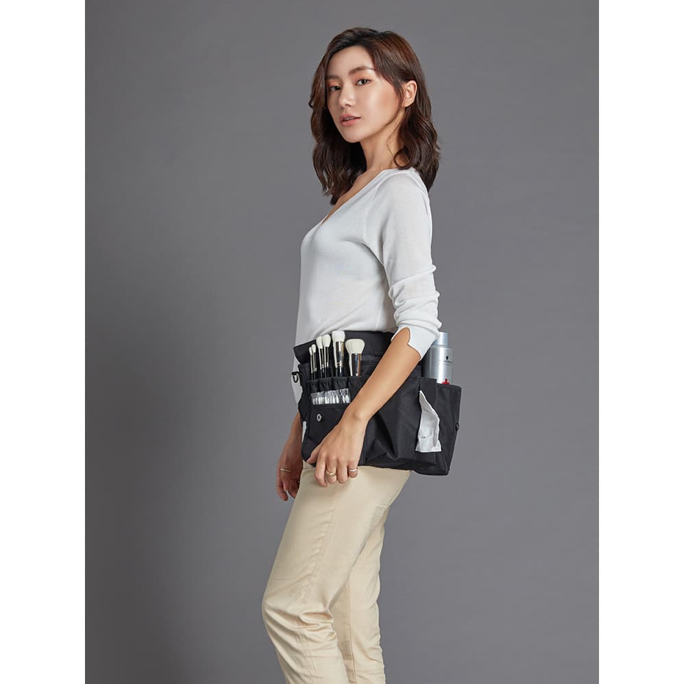 Conjunto de Drama de artista de maquiagem Bolsa de maquiagem de calcanhar Bolsa de cintura Bolsa de armazenamento Bolsa