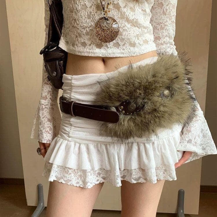 Novo estilo Retro americano cultura asiática estilo Punk único y2k pele costura cinto quente menina pele