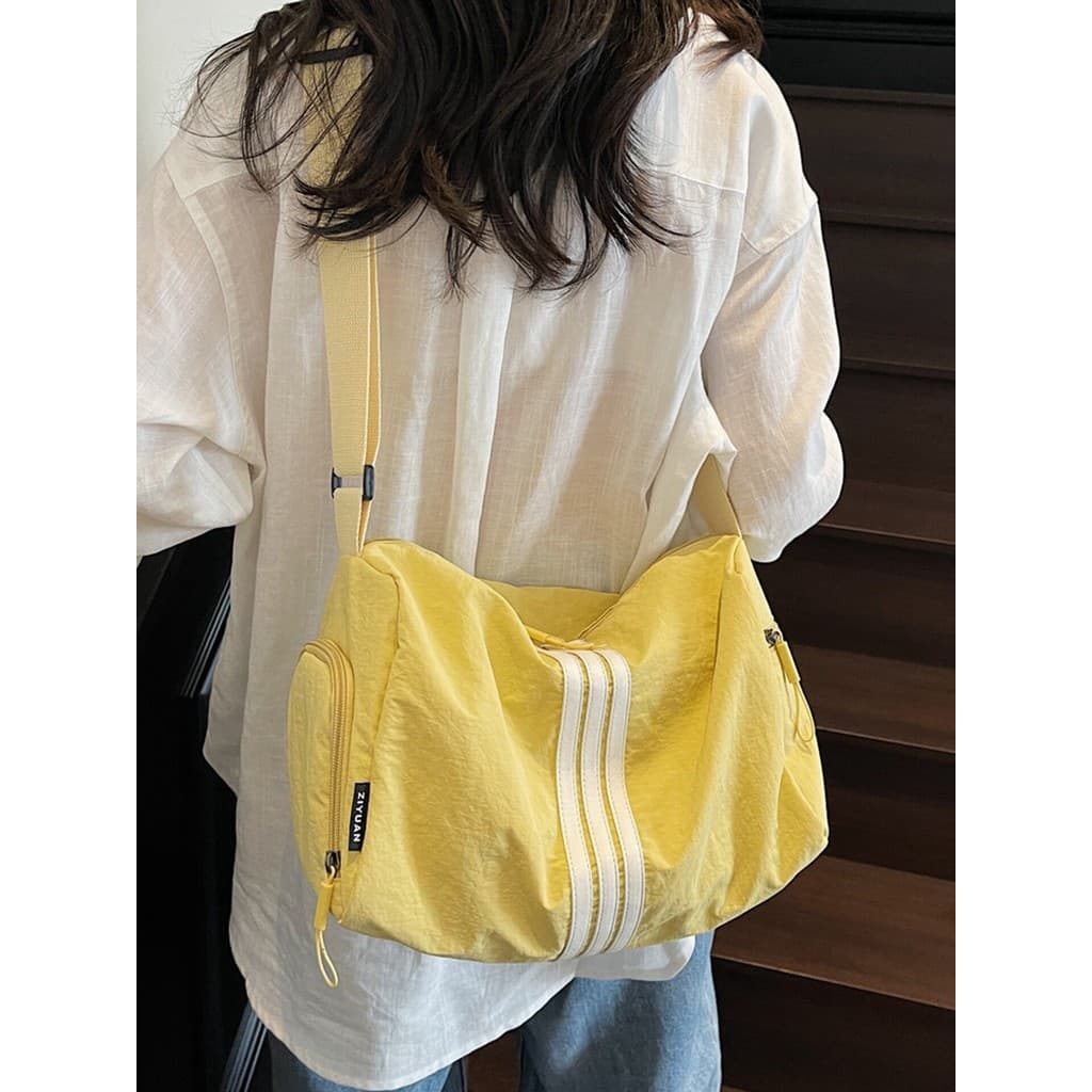 bolsa femenina bolsa feminina Simples grande capacidade saco de lona de náilon feminino verão Casual leve Commuter mensa
