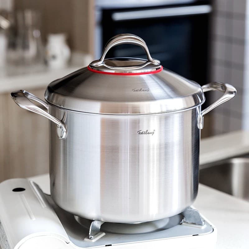 Recomendado Panela de sopa de uma peça 18-10 panela de guisado de aço inoxidável mingau tampa de aço engrossado caixa de