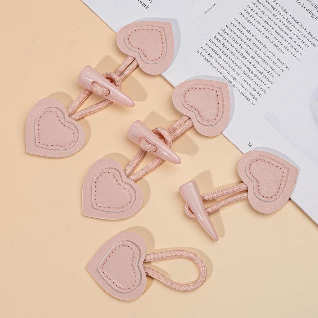 High-End chifre botão casaco de lã fivela de couro feminino fivela decorativa botão de couro rosa acessórios de roupas
