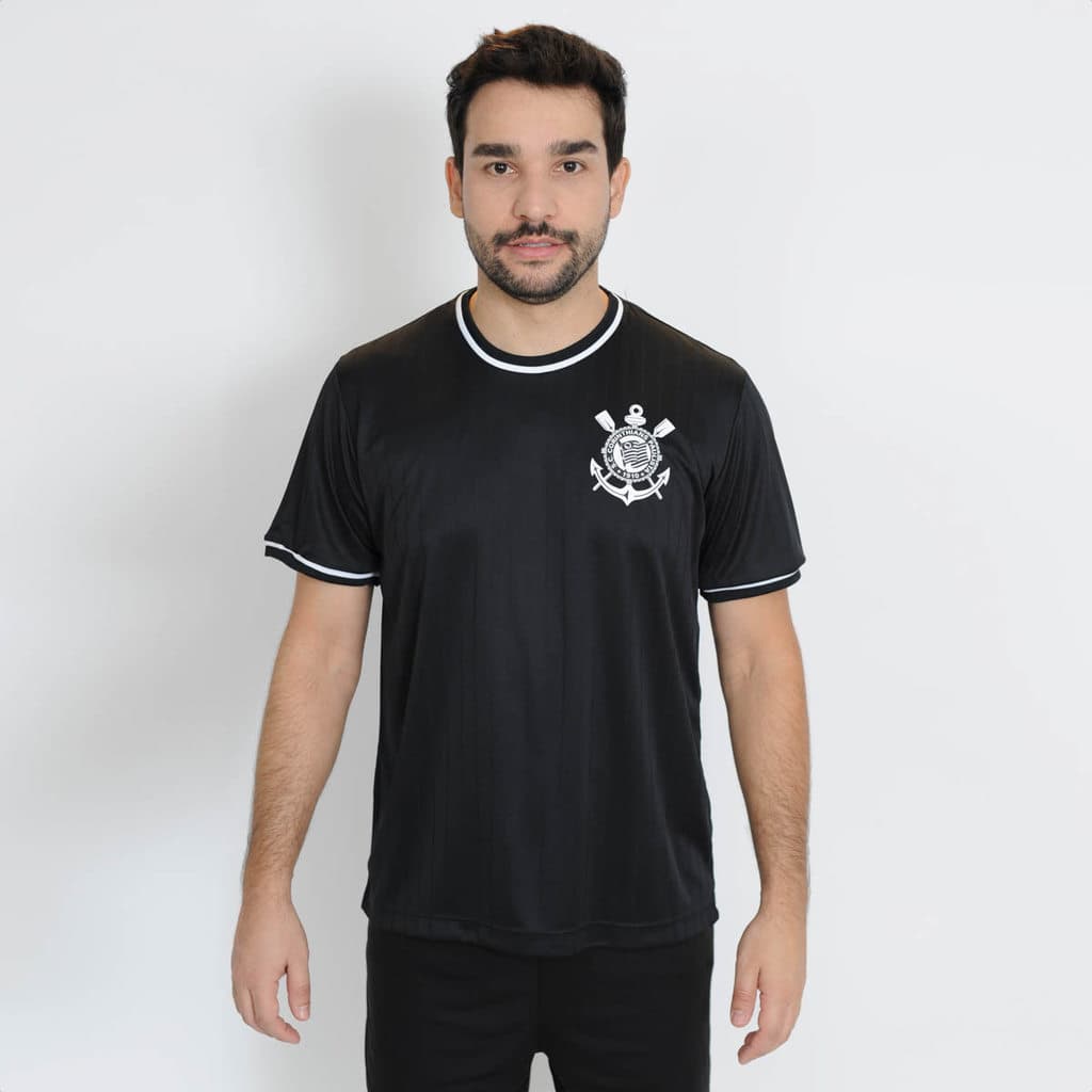 Camisa de Time Braziline Corinthians Arte Preto - Masculino