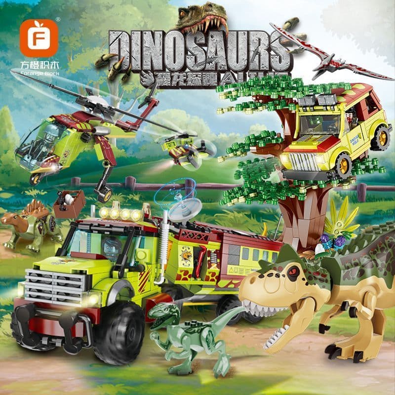 1200 pçs Lego blocos de construção tiranossauro rex parque dinossauro caça mundial tiranossauro rex menino montado brinq
